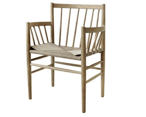 FDB Møbler Stol Jørgen Bækmark J81 H: 82 cm - Mat Lak Eg/Natur Flet