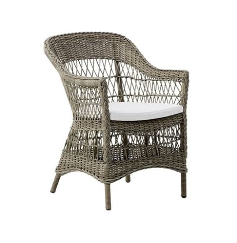Sika-Design Charlot Exterior Havestol inkl. Hynde  - Antique Grey/CY101 White