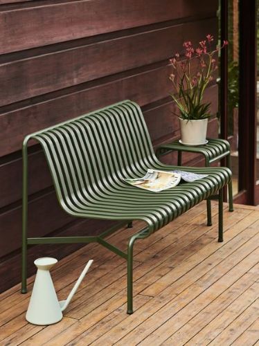 HAY Palissade Dining Bench Without Armrest L: 120 cm - Olive 