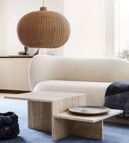 Ferm Living Distinct Coffee Table 35x100 cm - Travertine