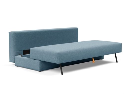 Innovation Living Osvald Sovesofa L: 200 cm - Mat Sort/Mixed Dance Light Blue 525