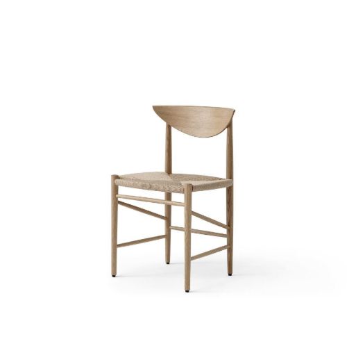 &Tradition HM3 Drawn Chair SH: 46cm - Natural Paper Cord/Oiled Oak