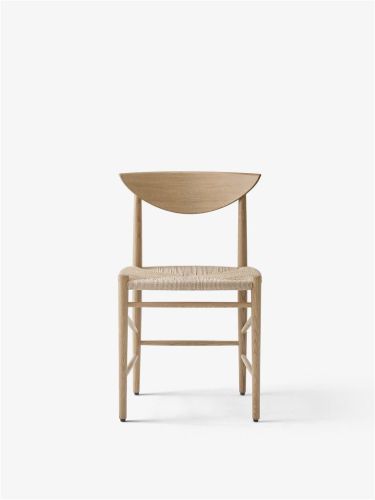 &Tradition HM3 Drawn Chair SH: 46cm - Natural Paper Cord/Oiled Oak