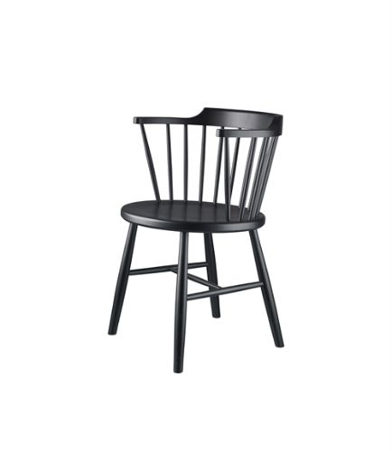 FDB Møbler J18 Spisebordsstol SH: 45 cm - Sort