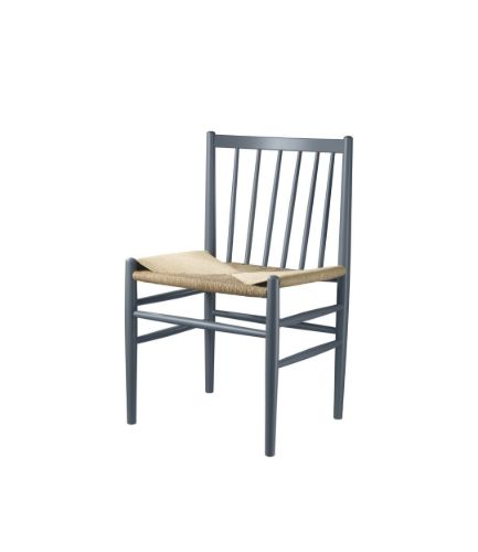 FDB Møbler J80 Stol Jørgen Bækmark - Blue Grey/Natur Flet
