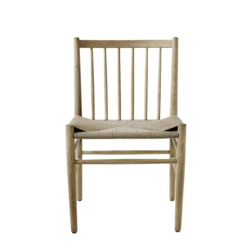 FDB Møbler J80 Jørgen Bækmark Stol SH: 45 cm - Olieret Eg/Natur Flet