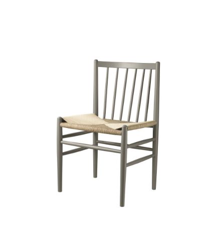 FDB Møbler J80 Jørgen Bækmark Stol SH: 45 cm - Moss Grey/Natur Flet
