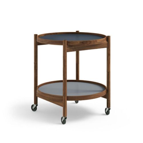 Brdr. Krüger Bølling Bakkebord m. 2 bakker Ø: 50 cm - Olieret Valnød/Water