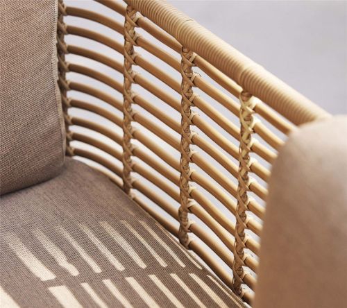 Cane-line Outdoor Sense 3 Pers. Sofa inkl. AirTouch Hyndesæt L: 220 cm - Natural Weave/Taupe