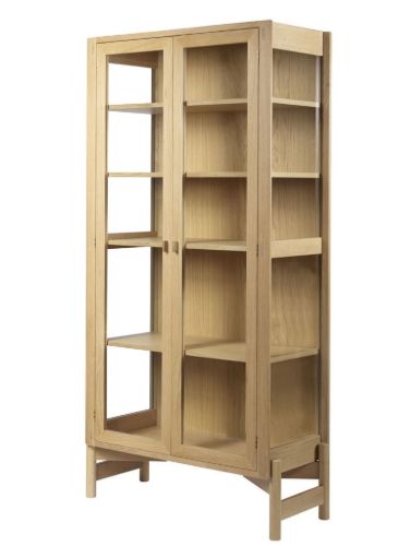 FDB Møbler A90 Boderne Vitrineskab Rasmus Appel 178x85,2x40 cm - Lakeret Eg/Natur