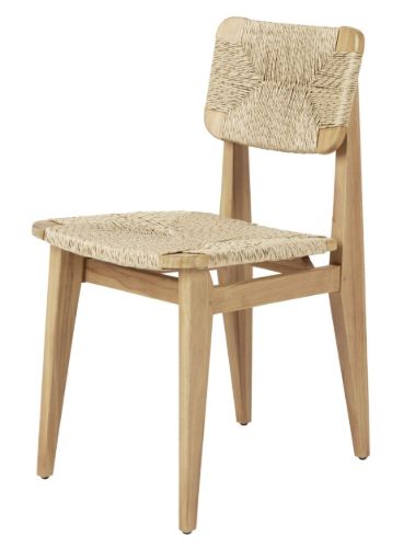 GUBI Gascoin Outdoor C-Chair Dining SH: 47 cm - Teak/Flet