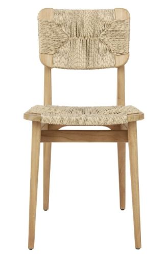 GUBI Gascoin Outdoor C-Chair Dining SH: 47 cm - Teak/Flet