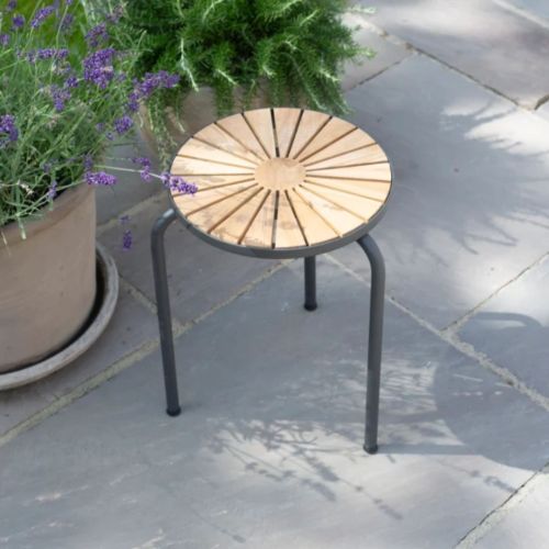 Mandalay Marguerit Taburet Ø: 32 cm - Teak/Antracit