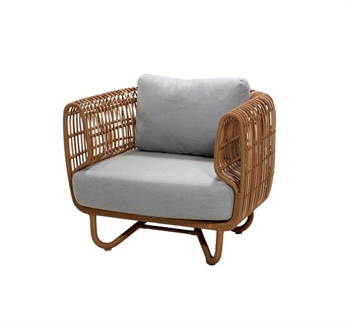 Cane-line Outdoor Nest Loungestol - Natural/Light Grey AirTouch