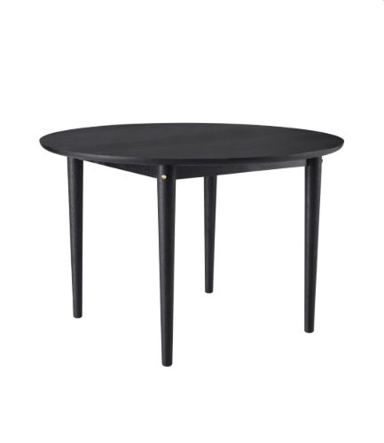 FDB Møbler C62 Unit10 Bjørk Spisebord Ø: 115 cm - Sortbejdset Eg