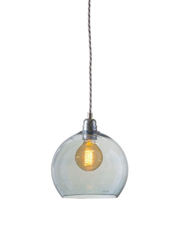 Ebb & Flow Rowan Pendant Lamp M Ø: 22 cm - Topaz Blue/Silver OUTLET