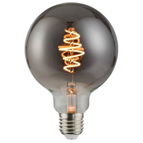 Nordlux Deko E27 G125 Spiral Globe Pære 5W - Røgfarvet Glas/Dæmpbar OUTLET