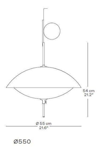 Fritz Hansen Musling Pendel Ø: 55 cm - Opal/Messing OUTLET