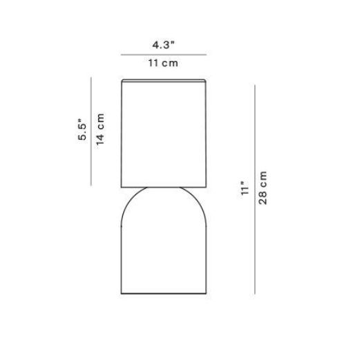 Luceplan Nui Mini Bordlampe H: 28 cm - White OUTLET