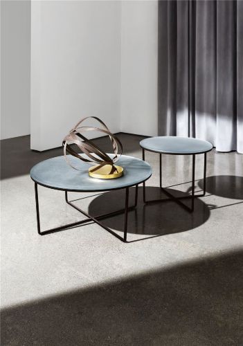 SOVET Piktor Sofabord  Ø: 80 cm - Black/Ceramics Ivory Black OUTLET