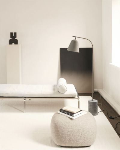 NORR11 Little Big Pouf H: 39 cm - Sheepskin Moonlight OUTLET