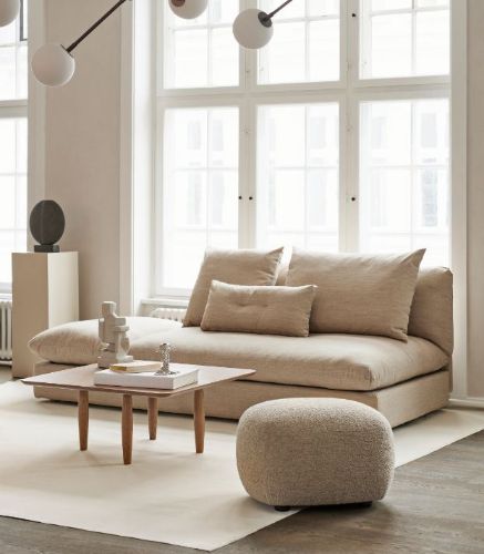 NORR11 Little Big Pouf H: 39 cm - Sheepskin Moonlight OUTLET
