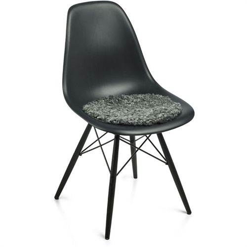 Natures Collection New Zealand Sheepskin Seat Cover Short Wool Round Ø: 38 cm - Graphite OUTLET