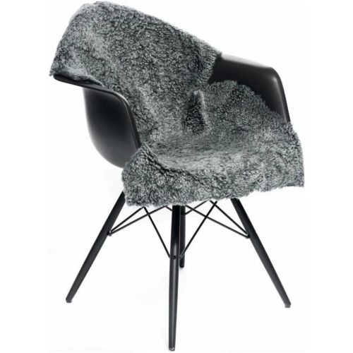Natures Collection New Zealand Sheepskin Rug Short Wool Curly 90x60 cm - Graphite OUTLET
