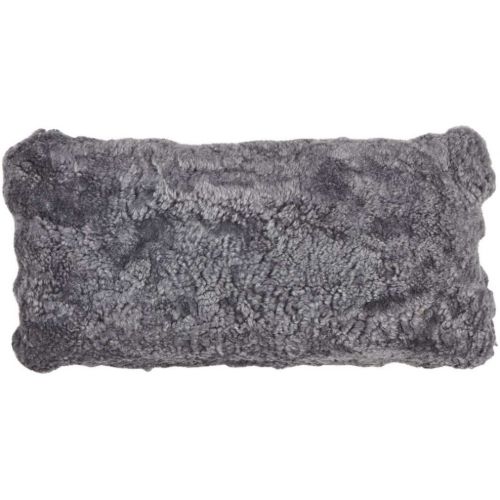 Natures Collection New Zealand Sheepskin Cushion 30x60 cm - Light Grey OUTLET