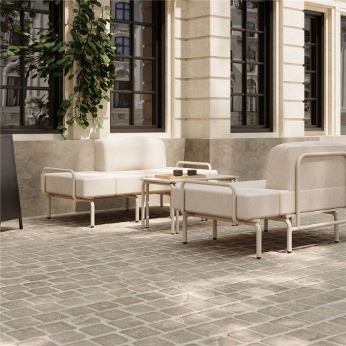 Mandalay Ivy Loungestol m. Udtræk - Taupe 