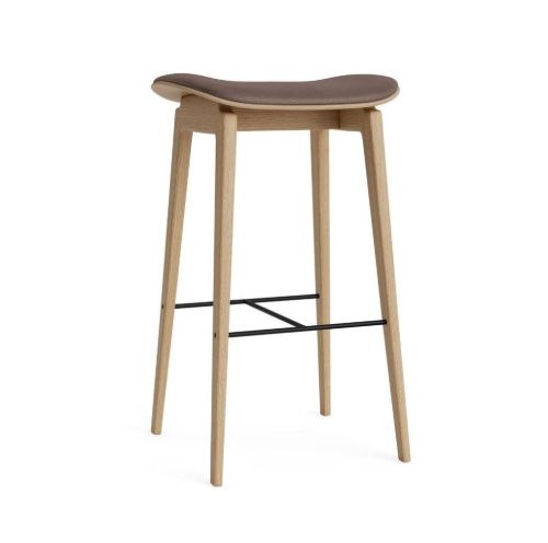 NORR11 NY11 Barstol H: 65 cm - Natur Eg Dunes 21001 Dark Brown OUTLET