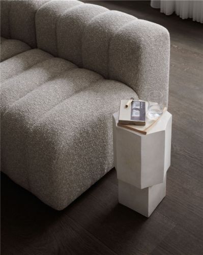 NORR11 Quartz Table Ø: 25 cm - Earth OUTLET