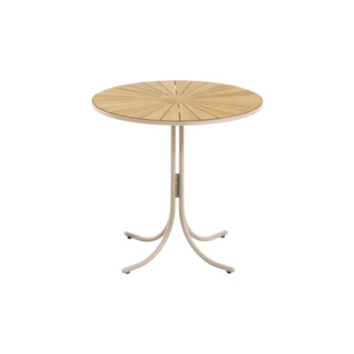 Mandalay Marguerit Cafébord Ø: 70 cm - Teak/Taupe 