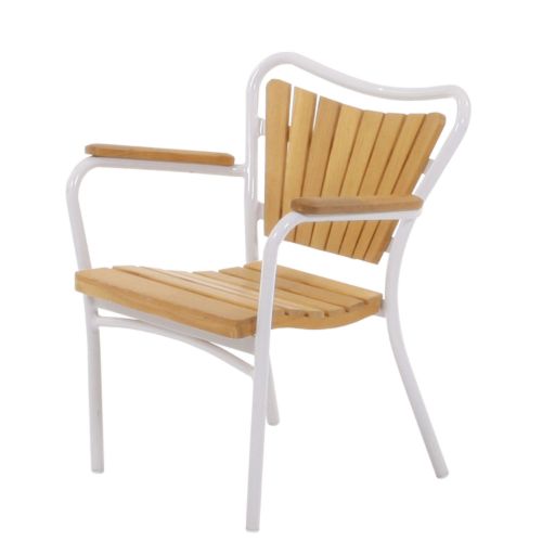 Mandalay Marguerit Børnestol - Teak/Hvid