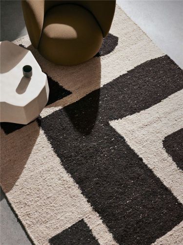 Ferm Living Piece Rug 200x300 cm - Off-White/Coffee