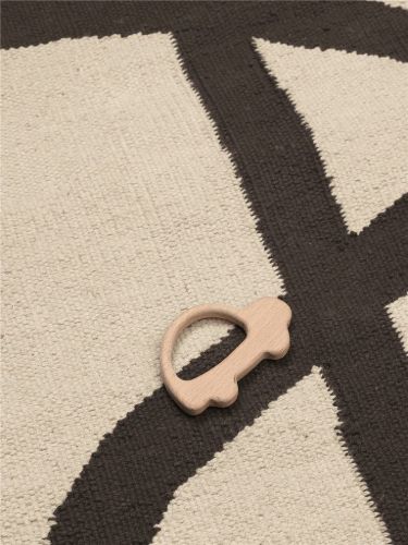 Ferm Living Lane Rug 70x105 cm - Off-White/Chocolate