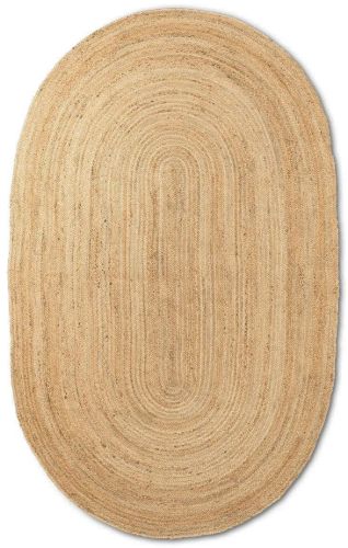 Ferm Living Eternal Oval Jute Rug Small 140x200 cm - Natural