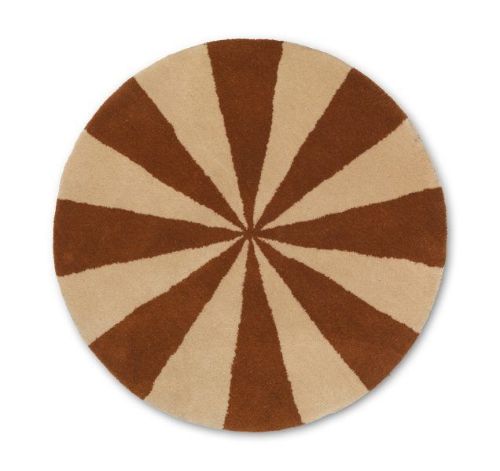 Ferm Living Arch Tufted Rug S Ø: 70 cm - Brick/Off-White