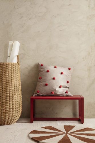 Ferm Living Arch Tufted Rug S Ø: 70 cm - Brick/Off-White