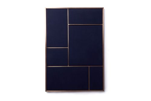 Please Wait To Be Seated Nouveau Pin H: 89 cm - Navy Blue/Brass