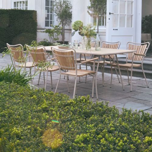 Mandalay Marguerit Havebord L: 200 cm - Teak/Taupe 