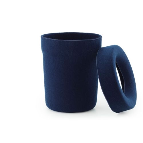 Normann Copenhagen Hide Office Bin - Dark Blue 