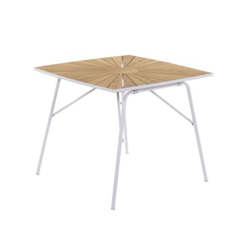 Mandalay Marguerit Havebord L: 83 cm - Teak/Hvid