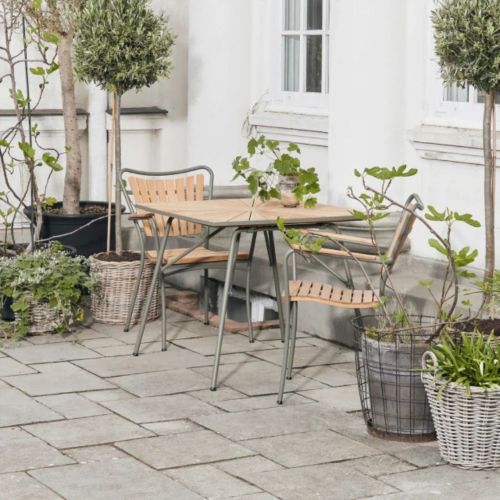 Mandalay Marguerit Havebord L: 83 cm - Teak/Olivengrøn