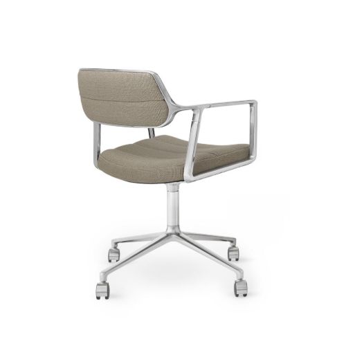 Vipp 453 Swivel Stol m. Hjul  - Aluminium/Dark Sand