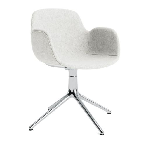 Normann Copenhagen Form Swivel Stol m. Armlæn - Aluminum/Hallingdal 110