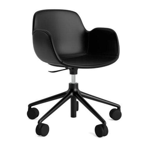 Normann Copenhagen Form Kontorstol m. Armlæn - Sort Aluminium/Ultra 41599