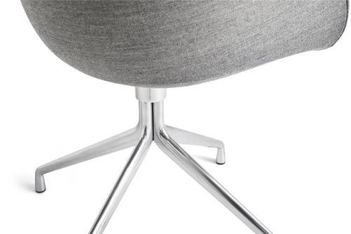 HAY AAC121 About a Chair Spisebordsstol Polstret  - Polished Aluminium/Remix 133