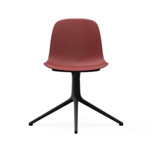 Normann Copenhagen Form Drejestol SH: 44cm - Rød/Sort Aluminium