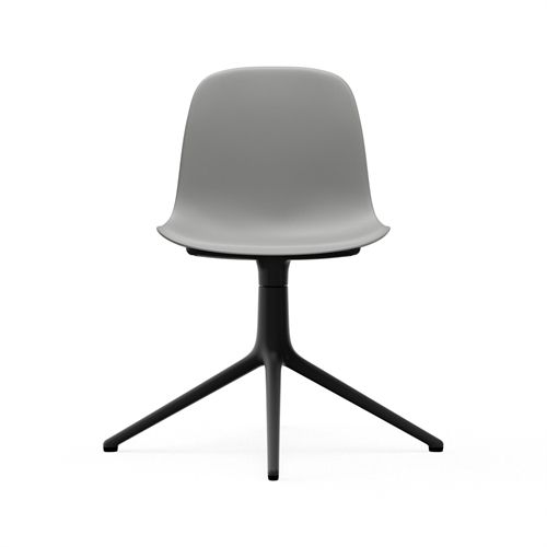 Normann Copenhagen Form Drejestol SH: 44cm - Grå/Sort Aluminium